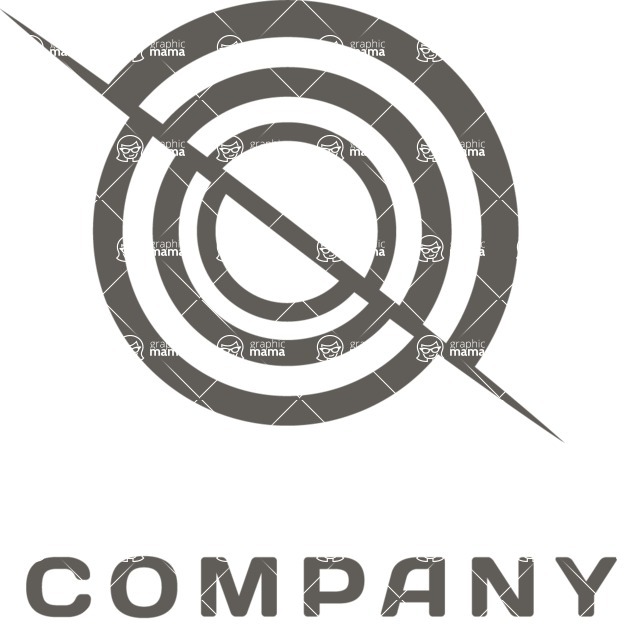 Business Logo Templates - vector graphics in a pack from GraphicMama - Consulting Company Logo with a Target - Black and White